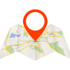 Navigation-map-with-red-pin-location-vector-PNG